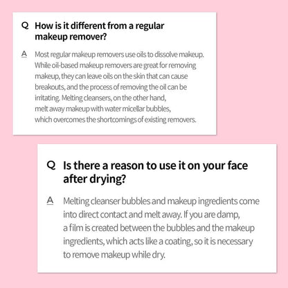 Dr. Melaxin - Melting Cleanser 150Ml | OIL CLEANSER ALTERNATIVE for EFFECTIVELY REMOVING BASE MAKEUP & SUNSCREEN, INNOVATIVE BURSTING BUBBLE FORMULA