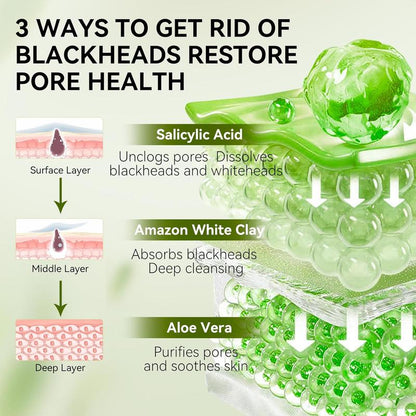 Lanbena Blackhead Whiteheads Remover Mask Facial Peeling Nose Strip Acne Deep Cleansing 30G All Skin Types