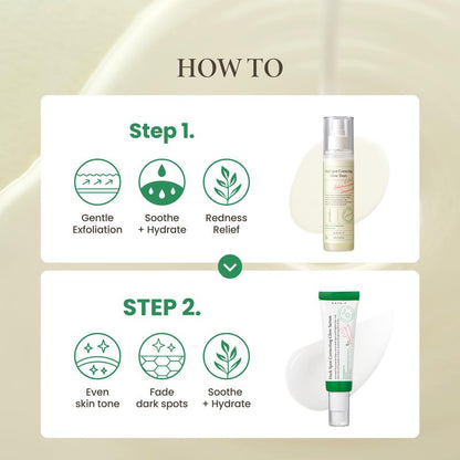 AXIS-Y Glow Trio Glass Skin Set - Dark Spot Correcting Serum + Dark Spot Correcting Toner + Dark Spot Correcting Cream Vegan Korean Skin Care Bundle