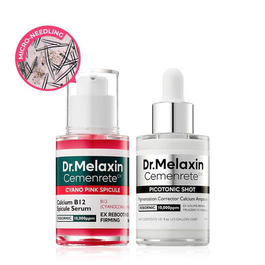 [Dr.Melaxin Official Shop]Lumi Pore & Spot Care Duo | Shrinks Pores & Fades Blemish Marks | Cyano Pink Spicule Serum + Picotonic Shot Ampoule SET