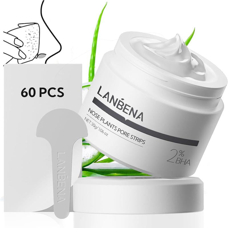 Lanbena Blackhead Whiteheads Remover Mask Facial Peeling Nose Strip Acne Deep Cleansing 30G All Skin Types