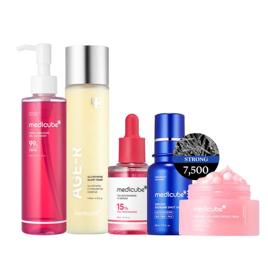 [Medicube] Boise Brooke’S Aging Backwards Set | Youthful Skin, Liquid Skin Booster, Daily Intensive Care for Anti-Aging, Glass Glow, Korean Skincare, K-Beauty