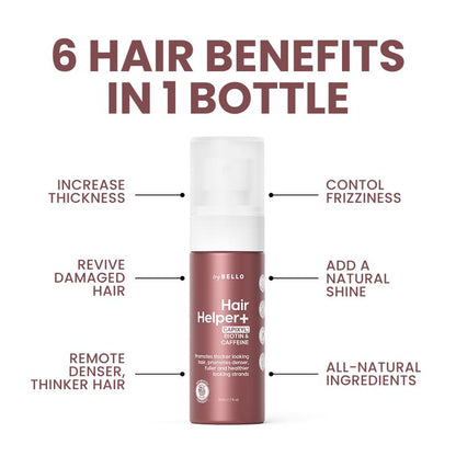 Trybello Hair Helper Spray plus with Capixyl, Biotin, & Caffeine | Us-Made | Non-Oily Formula for Fuller Thicker Looking Hair Growth Treatment | Vegan Cruelty Free Lightweight Non-Greasy Spray