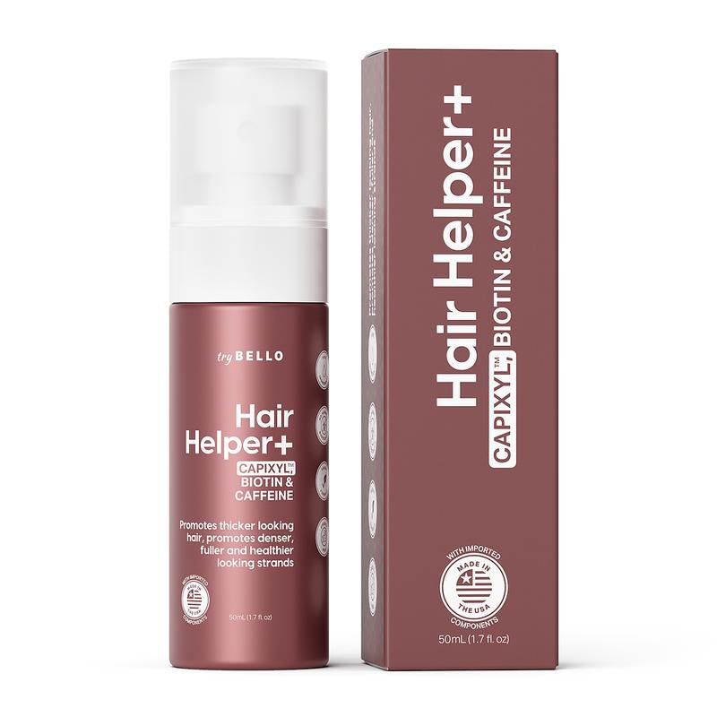 Trybello Hair Helper Spray plus with Capixyl, Biotin, & Caffeine | Us-Made | Non-Oily Formula for Fuller Thicker Looking Hair Growth Treatment | Vegan Cruelty Free Lightweight Non-Greasy Spray