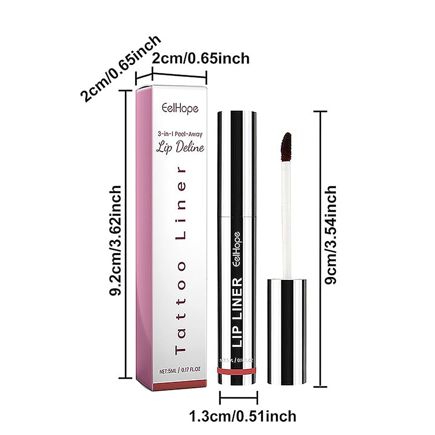 3 Colors Peel off Lip Liner Tattoo, Peel off Lip Stain with Matte Finish, Long Wear Tattoo Lip Liner Lipstick, Long Lasting, Waterproof, Transfer-Proof, Highly Pigmented Color