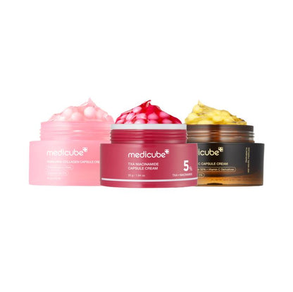 [Medicube] Mix & Match Boba Cream Set | Tiktok Viral Capsule Creams for Uneven Skin Tone, Glow Hydration, Korean Skincare, K-Beauty