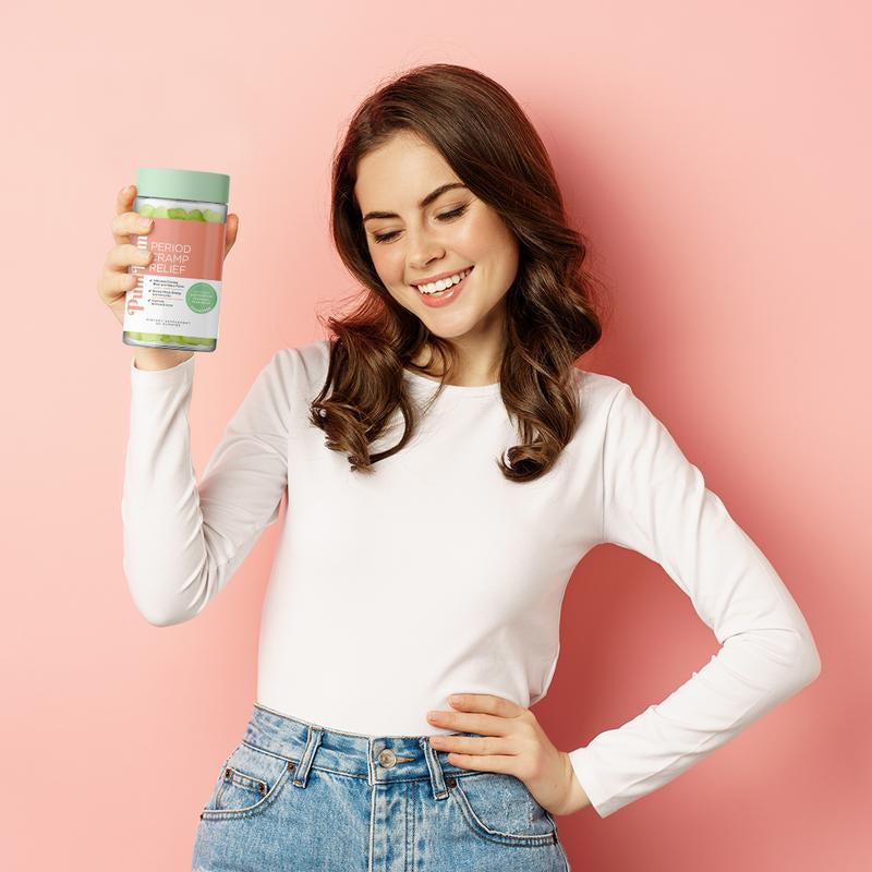 Pumpums Period Cramp Relief – Period Gummies Formulated with Pickle Extract & ACV – Menstrual Cramp + PMS + Bloating Support