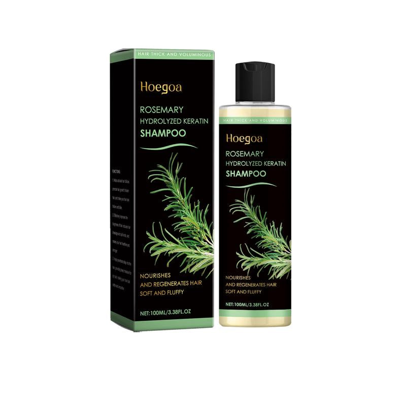 HOEGOA Rosemary Hair Growth Shampoo - Thickening & Strengthening for Thinning Hair W/Keratin | 3.4Oz Organic Treatment for Women & Men