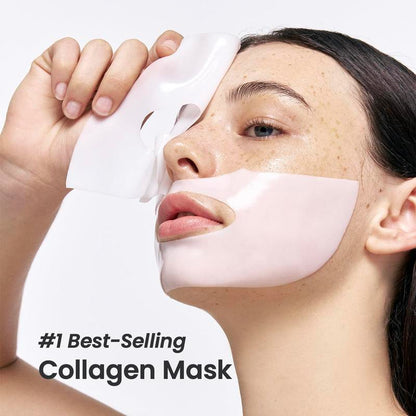 (Viral) BIODANCE Bio-Collagen Real Deep Mask, Hydrating Overnight Hydrogel Face Mask, Collagen Mask, Pore Minimizing, Elasticity Improvement, 34G X4Ea Glowing Skin
