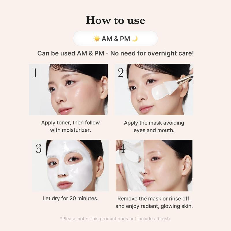 [Medicube] Milky Glow Lock Collagen Duo L Collagen Glazed Milky Glow Wrapping Mask (20-Min Use) + Collagen Glow Booster Milk Serum for Hydration & Radiance, Korean Skincare, K-Beauty