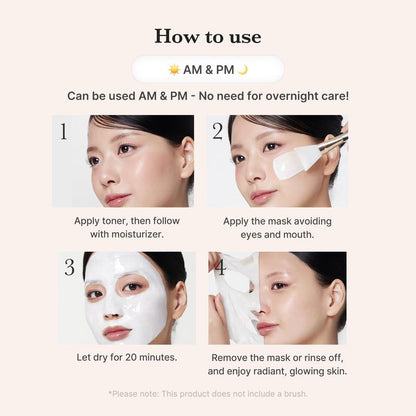 [Medicube] Milky Glow Lock Collagen Duo L Collagen Glazed Milky Glow Wrapping Mask (20-Min Use) + Collagen Glow Booster Milk Serum for Hydration & Radiance, Korean Skincare, K-Beauty