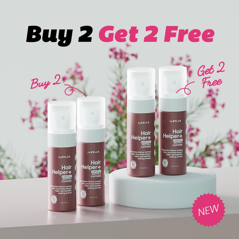 Trybello Hair Helper Spray plus with Capixyl, Biotin, & Caffeine | Us-Made | Non-Oily Formula for Fuller Thicker Looking Hair Growth Treatment | Vegan Cruelty Free Lightweight Non-Greasy Spray